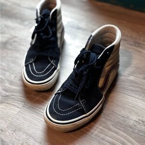Vans High-Top Sneakers - Navy and Cream